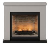 Cheminée électrique à bougies parfumées - FRODE Zenflame - Effets flammes et crépitement - Beige
