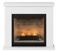 Cheminée électrique à bougies parfumées - FRODE Zenflame - Effets flammes et crépitement - Blanc
