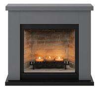 TAGU Cheminée électrique à bougies parfumées - FRODE Zenflame - Effets flammes et crépitement - Gris Gris G