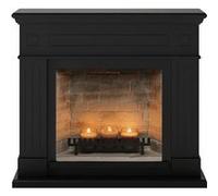Cheminée électrique à bougies parfumées - LARSEN Zenflame - Effets flammes et crépitement - Noir