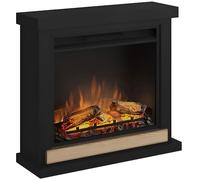Tagu Cheminée électrique Hagen 1500W PowerFlame, effet flamme LED, télécommande – Noir Profond