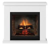 Cheminée électrique connectée 1400W - FRODE Powerflame 2 - effets flammes 3D et crépitement - Blanc