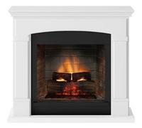 TAGU Cheminée électrique connectée 1400W - HELMI Powerflame 2 - effets flammes 3D et crépitement - Blanc Blanc G