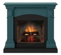 TAGU Cheminée électrique connectée 1400W - MAGNA Powerflame 2 - effets flammes 3D et crépitement - Turquoise G