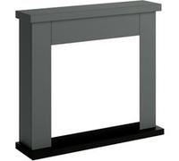 Fm461 Gr3 Cadre De Cheminee Pour Insert Electrique Cadre En Bois Gris Fonce