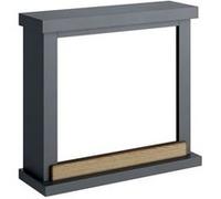 Fm469 Gr3 Cheminee Electrique Cadre En Bois Gris Fonce