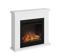 TAGU Frode Cheminée électrique avec PowerFlame, Chauffage et Thermostat, minuterie 7 Jours, Effet Flamme LED, télécommande (Blanc Pur)