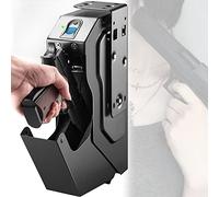 TAHALI Mini Coffre-Fort pour Arme De Poing à Empreintes Digitales, Armoire pour Pistolet en Acier avec 2 Clés