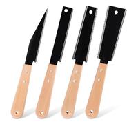 Tahbarshi 4 Pièces Scie Japonaise Menuisier Scie à Bois Petite Double Tranchant 11/17 TPI Flush Cut Saw Fine Tooth Pull Saw avec Poignée pour Trimming, Pruning et Bricolage (Noir)