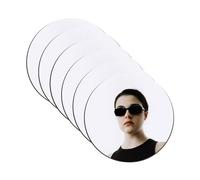 TAIANJI 24cm Carrelage Miroir Rond, Stickers Miroir en Acrylique, Mural Miroir sans Cadre, Stickers Muraux Ronds au Design Moderne Miroir Mural (2 mm D'épaisseur)