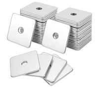 TAICHEUT Lot de 50 rondelles carrées M10 plaquées zinc 50 x 50 x 3 mm d'épaisseur, fixations robustes pour boulons et écrous de 10 mm