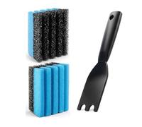 Taicols Grattoir pour barbecue, spatule universelle, résistante à la chaleur, spatule pour poêles à grill, kit de nettoyage comprenant grattoir et éponge de nettoyage
