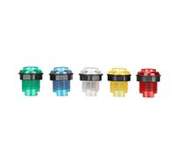 Taidda Boutons Poussoirs Lumineux LED pour Machine de Jeu, Matériau ABS Durable, 5 Pièces Rouge, Jaune, Blanc, Vert, Bleu pour Consoles D'anime (5V)