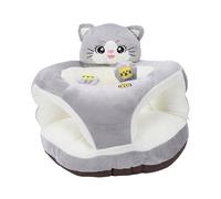 Taidda Chaise de Soutien pour bébé, canapé D'apprentissage en Peluche avec Dossier pour bébé, Pratique Assise, Salon à Domicile (chat gris)