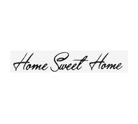 Taidda de Fin d'année Anglais Lettre Phrase Sticker Mural, Noir PVC Sticker Mural Sweet Home Vinyle Art Decal Home Room Décoration Amovible Auto-Adhésif Imperméable Carrelage Stickers