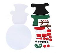 Taidda- de Fin d'année Décorations de Bonhomme de Neige en Feutre détachables 39.4x19.7in, Bonhomme de Neige en Feutre de Bricolage de Noël, décorations Snowman with Red and