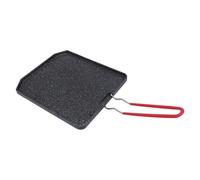 Taidda Grille en Aluminium avec Poignée Pliable, Plaque de Cuisson, pour | antiadhésive, Conception légère, Parfait pour les barbecues en plein air, Compatible avec les poêles à cassette
