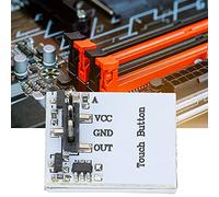 Taidda Module de Bouton de Commutation Tactile Capacitif Longue Durée de Vie étanche pour les Amateurs D'électronique de Bricolage Bleu 2 Pièces (rouge)