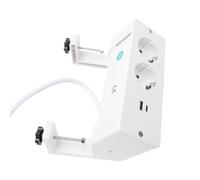 Taidda Prises Multiprises avec Serre-Joint de Bureau, Ports USB, 16A pour | Conception à montage en surface, installation facile par pince, matériau ABS ignifuge, cordon d\'alimentation de 1,8 M