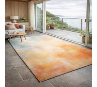 Taidianolp Tapis Salon Décoration,Abstrait Bleu, Jaune, Orange, Beige, 90 x 150 cm,Tapis Poil Ras Doux pour Chambre, Cuisine Buanderie Balcon