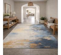 Taidianolp Tapis Salon Décoration,Abstrait Jaune, Bleu, Gris, 200 x 300 cm,Grand Tapis pour Décoratif Salle de séjour Chambre, Canapé Lit Sofa