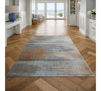 Taidianolp Tapis Salon Décoration,Abstrait Vintage Gris, Bleu, Orange, Marron, 200 x 300 cm,Grand Tapis pour Décoratif Salle de séjour Chambre, Canapé Lit Sofa