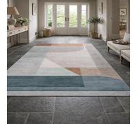 Taidianolp Tapis Salon Décoration,Art Décoratifs Abstrait géométrique Moderne, Marron, Gris, Vert, 90 x 150 cm,Tapis Poil Ras Doux pour Chambre, Cuisine Buanderie Balcon