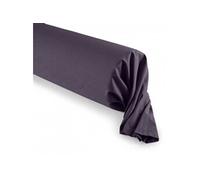 Taie de traversin - 100% Coton - Prune - 45 x 185 cm - Tissage serré - Douceur exceptionnelle