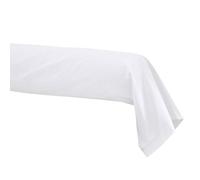 Taie de traversin - 100% Percale de coton peigné - 86x240cm - Blanc - BLEU CALIN