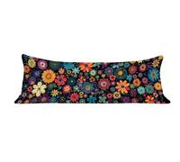 Taie de Traversin 110 cm Ferme Housse de Traversin 40x110 cm Rétro, Long Taies d'oreiller Lin avec Fermeture Éclair Invisible, Corps Orthopédique Maternité,Confort Respirante, pour lit Canapé dg-627