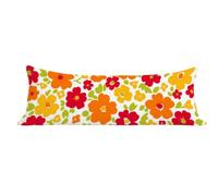 Taie de Traversin 110 cm Floral Housse de Traversin 40x110 cm Jaune, Long Taies d'oreiller Velours avec Fermeture Éclair Invisible, Corps Orthopédique Maternité, Douce Confort, pour lit Canapé dg-623