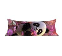 Taie de Traversin 120 cm Panda Housse de Traversin 40x120 cm Animal, Long Taies d'oreiller Lin avec Fermeture Éclair Invisible, Corps Orthopédique Maternité,Confort Respirante, pour lit Canapé dg-619