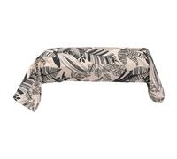 Taie de traversin 140x43 cm percale de coton ALBA beige/noir
