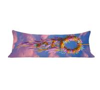 Taie de Traversin 150 cm Attrape-rêves Housse de Traversin 50x150 cm Rose, Long Taies D'oreiller Lin avec Fermeture Éclair Invisible, Corps Orthopédique Maternité,Confort Respirante, lit Canapé dg-617