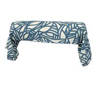 Taie de traversin 200x43 cm 100% coton lavé SERENA Bleu beige