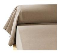 Taie de traversin 43x185cm en flanelle de coton coloris Ficelle - HEDDA - ALTOBUY Marron