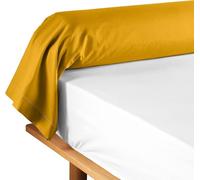 Taie de Traversin 85x185 cm Lina Emeraude - 100% Coton Doux et Respirant - Entretien Facile - Confort Naturel - Certifié Oeko-TEX - Housse Traversin Lit Adulte ou Enfant (Jaune Curry)