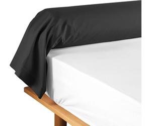 Taie de Traversin 85x185 cm Lina Emeraude - 100% Coton Doux et Respirant - Entretien Facile - Confort Naturel - Certifié Oeko-TEX - Housse Traversin Lit Adulte ou Enfant (Noir)