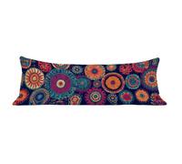 Taie de Traversin 90 cm Coloré Housse de Traversin 30x90 cm Rétro, Long Taies d'oreiller Velours avec Fermeture Éclair Invisible, Corps Orthopédique Maternité, Douce Confort, pour lit Canapé dg-77