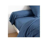 Taie de traversin coton lavé - Bleu marine 160 cm - CELESTE