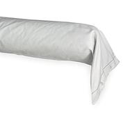 Taie de traversin cylindrique Paris en Coton, Housse avec Un côté fermé et Boutons Pression (Cm. 40x180, Gris)