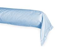 Taie de traversin cylindrique Paris en Coton, Housse avec Un côté fermé et Boutons Pression (Cm. 40x240, Bleu)