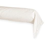 Taie de traversin cylindrique Paris en Coton, Housse avec Un côté fermé et Boutons Pression (Cm. 40x240,Crème)