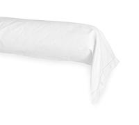 Taie de traversin cylindrique Paris en Coton, Housse avec Un côté fermé et Boutons Pression (Cm. 40x240, Blanc)
