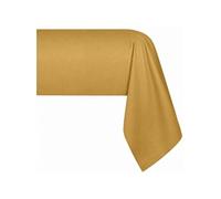 Taie de traversin Elysée en percale de coton 45 x 185 cm moutarde