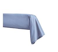 Taie de traversin en Percale de Coton, Première, Bleu Olympe, 43x230 cm, Essix