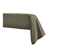Taie de traversin en Percale de Coton, Première, Jungle, 43x230 cm, Essix, Vert