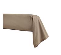 Taie de traversin en Percale de Coton, Première, Taupe, 43x230 cm, Essix