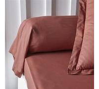 Taie de traversin Essential - 45 x 185 cm - 100% Coton uni - Terracotta Terracotta G