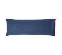Taie de traversin - Lin lavé - Bleu marine - 50 x 140 cm - Douce et robuste - Entretien facile